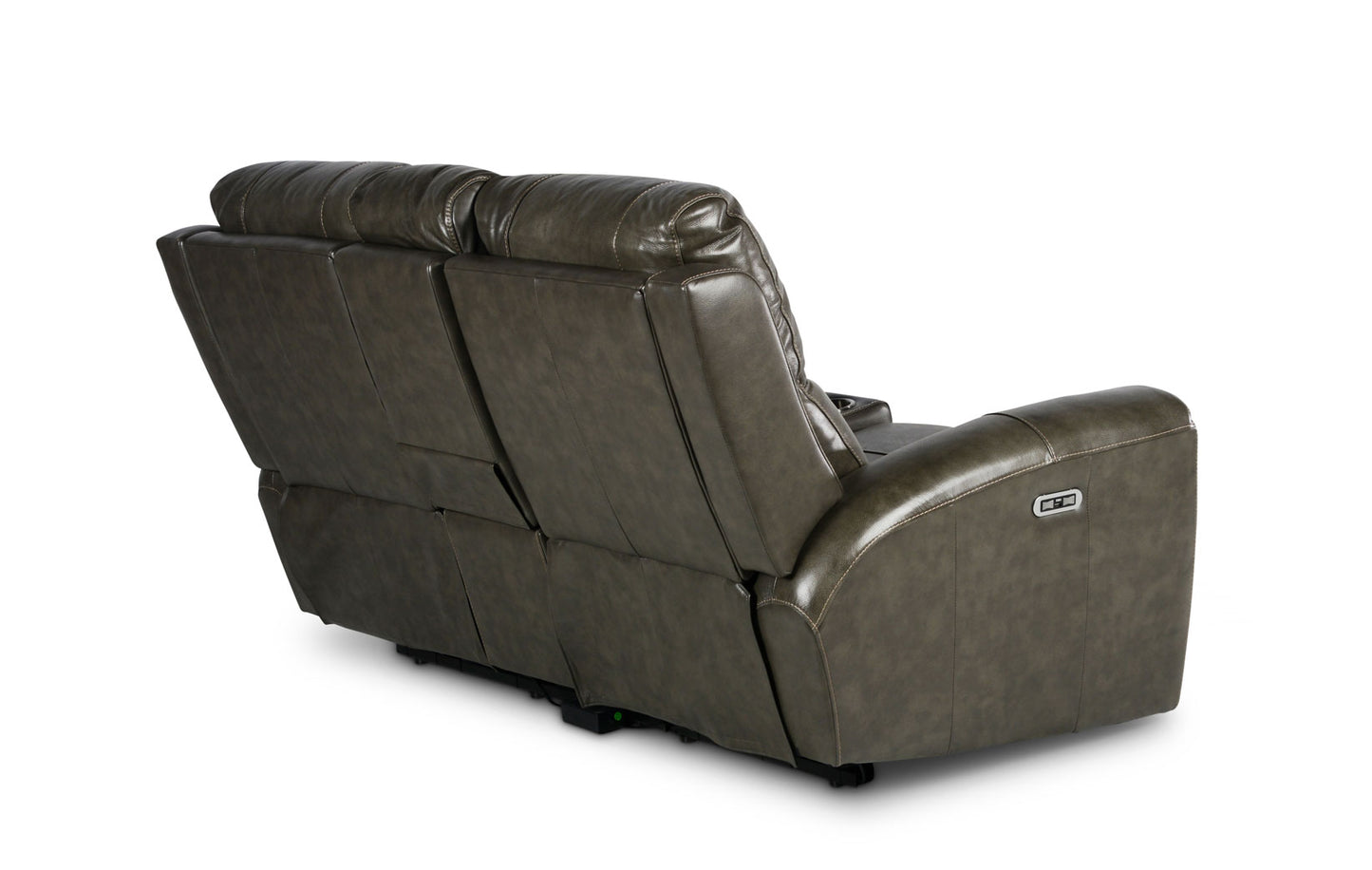 Laurel Dual-Power Reclining Console Loveseat, Grey