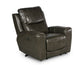 Laurel Dual-Power Leather Recliner, Grey