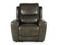 Laurel Dual-Power Leather Recliner, Grey