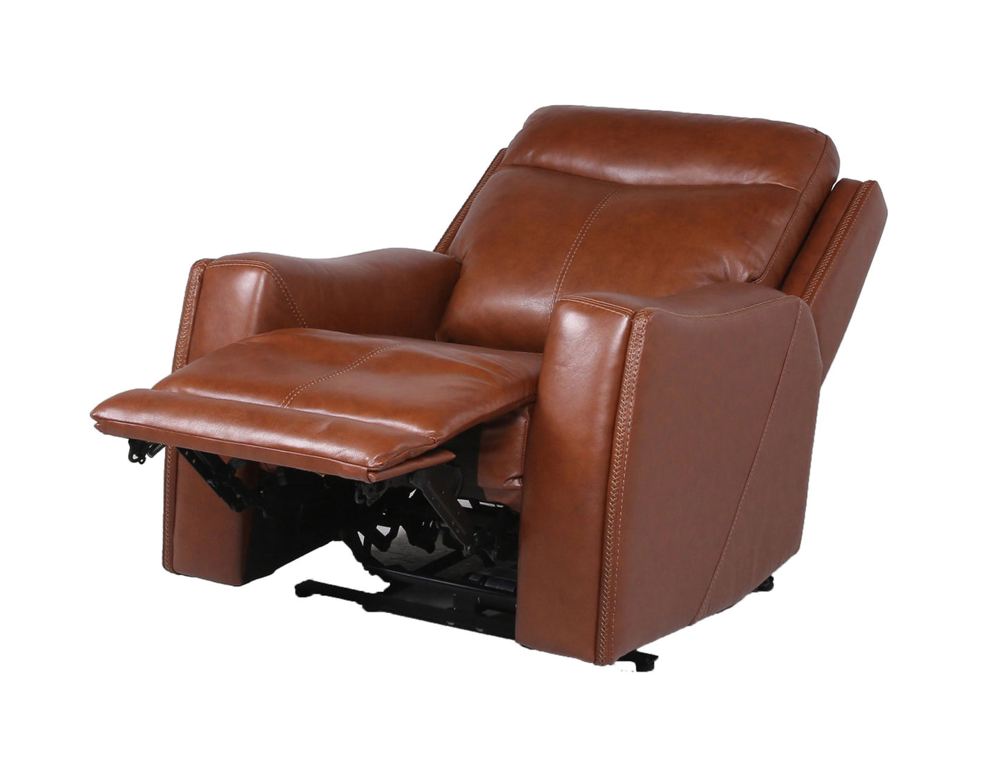 Natalia Dual-Power Leather Recliner, Coach