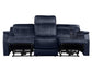 Valencia Dual-Power Reclining Sofa, Ocean Blue