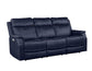 Valencia Dual-Power Reclining Sofa, Ocean Blue