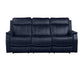 Valencia Dual-Power Reclining Sofa, Ocean Blue