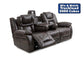 Oportuna Dual-Power Reclining Sofa w/Drop-Down Table