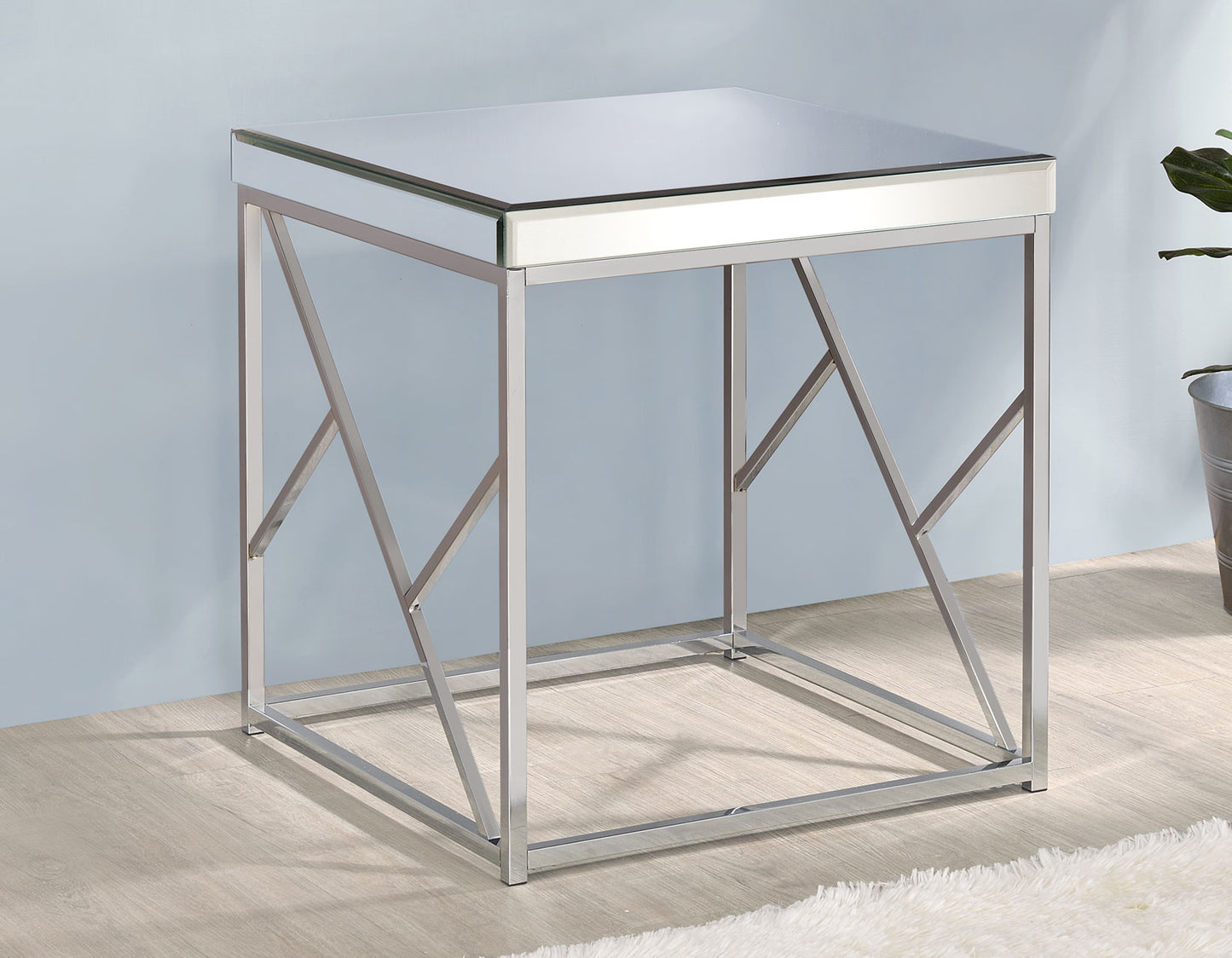 Evelyn End Table, Chrome