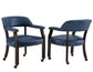 Game Table and Chairs, Tournament, 6-Piece, Navy