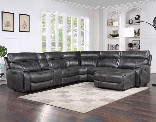 Provo 6-Piece Dual-Power Chaise Sectional