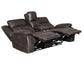 Aria Dual-Power Reclining Sofa, Saddle Brown