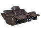 Aria Dual-Power Reclining Sofa, Saddle Brown