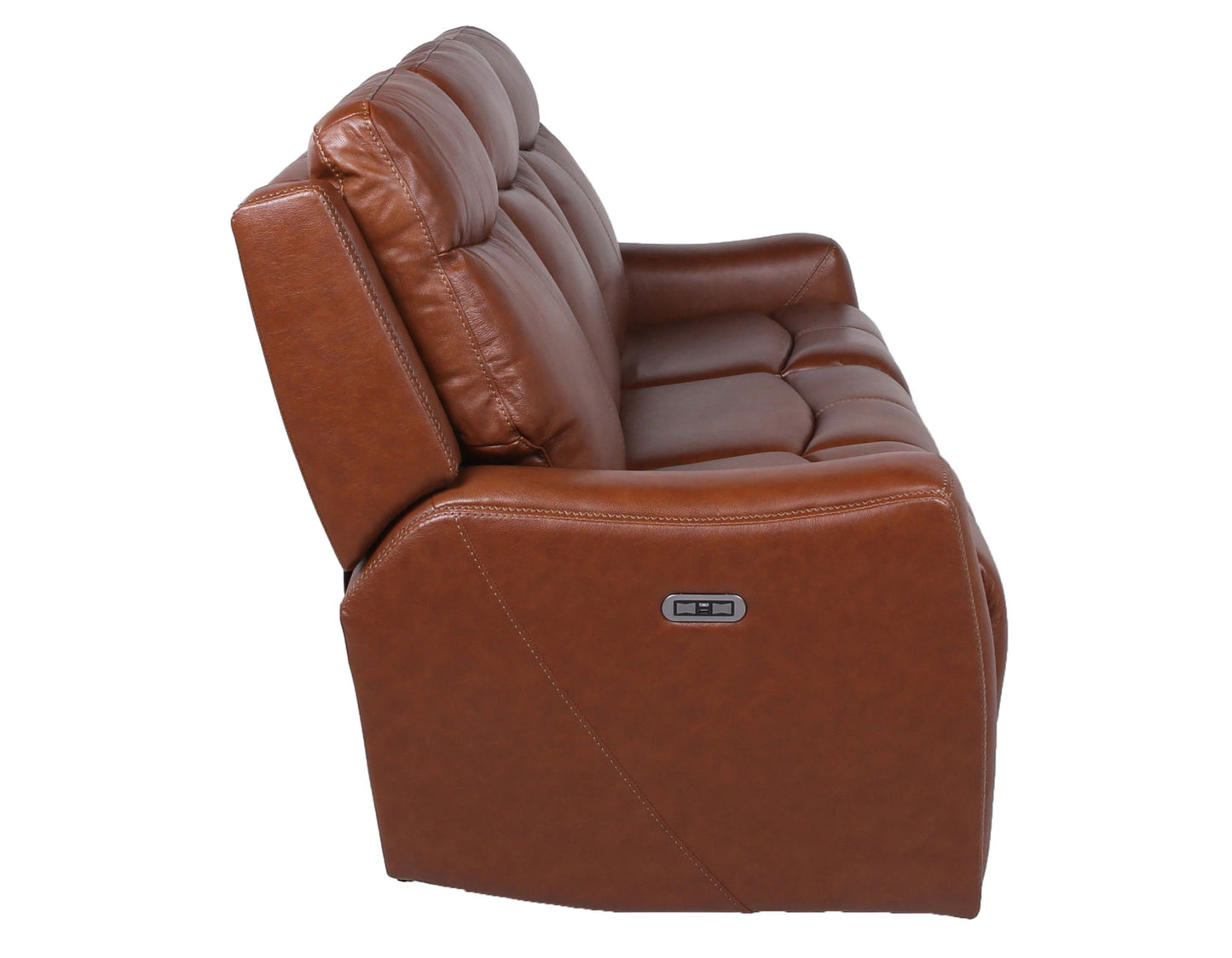 Natalia Leather Dual-Power Reclining Sofa, Coach