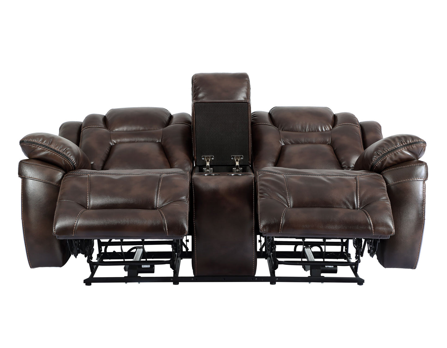 Oportuna Dual-Power Reclining Console Loveseat