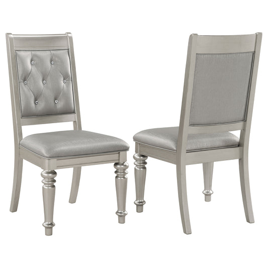 Bling Game Dining Side Chair Metallic Platinum (Set of 2)