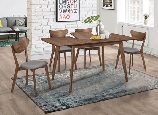 Alfredo 5-piece Butterfly Leaf Dining Set Natural Walnut