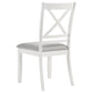 Hollis Cross Back Wood Dining Side Chair White (Set of 2)