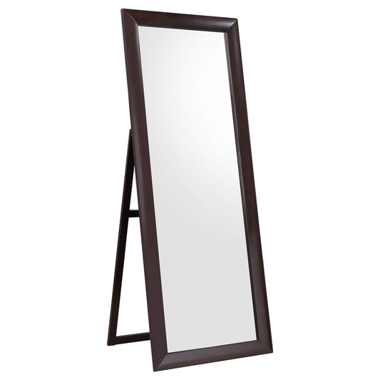 Phoenix 30 x 76 Inch Wood Framed Standing Mirror Cappuccino