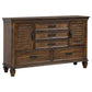 Franco 52-drawer Dresser Burnished Oak