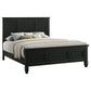 Sandy Beach Wood Queen Panel Bed Black