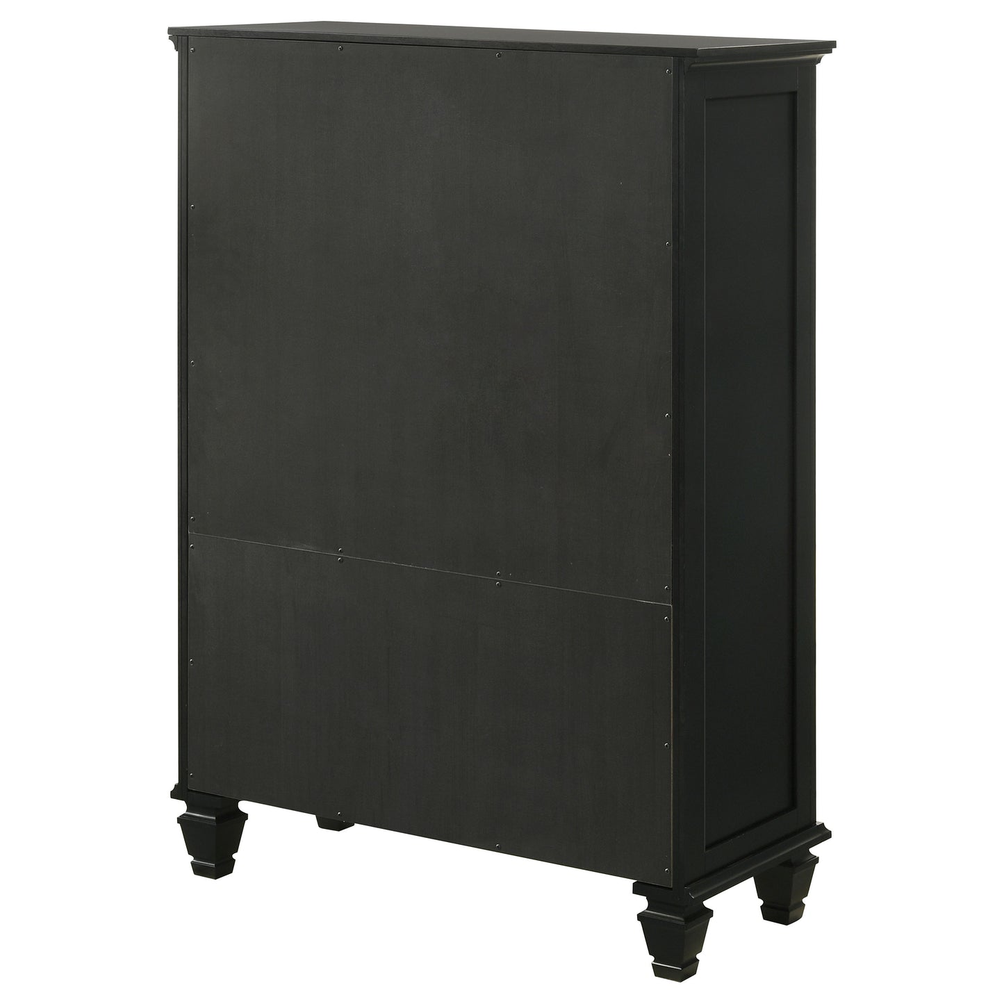 Sandy Beach 8-drawer Door Chest Black