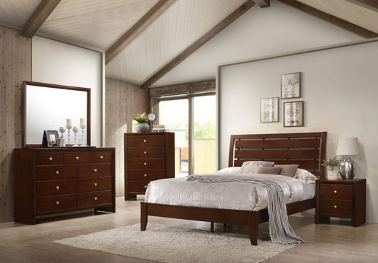 Serenity 4-piece Eastern King Bedroom Set Rich Merlot