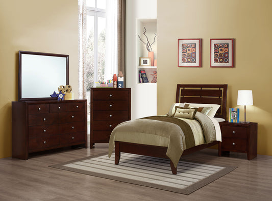 Serenity 4-piece Twin Bedroom Set Rich Merlot