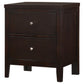 Carlton 2-drawer Nightstand Cappuccino