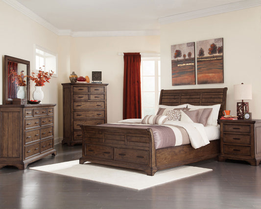 Elk Grove 5-piece Eastern King Bedroom Set Vintage Bourbon