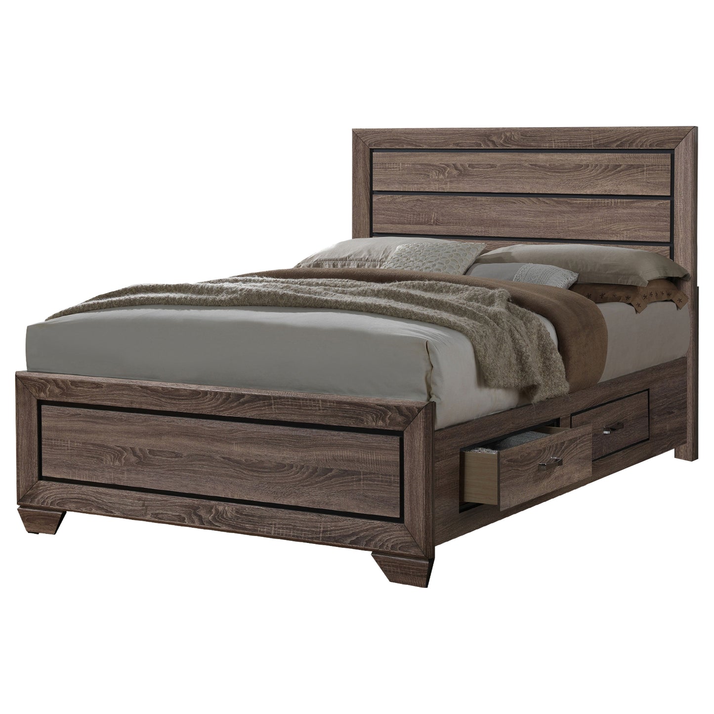 Kauffman 5-piece Queen Bedroom Set Washed Taupe