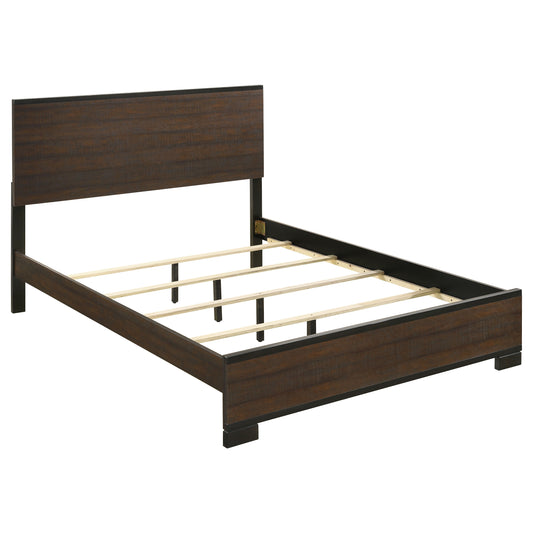 Edmonton Wood Eastern King Panel Bed Rustic Tobacco