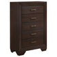 Kauffman 5-piece Eastern King Bedroom Set Dark Cocoa