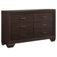 Kauffman 6-drawer Dresser Dark Cocoa