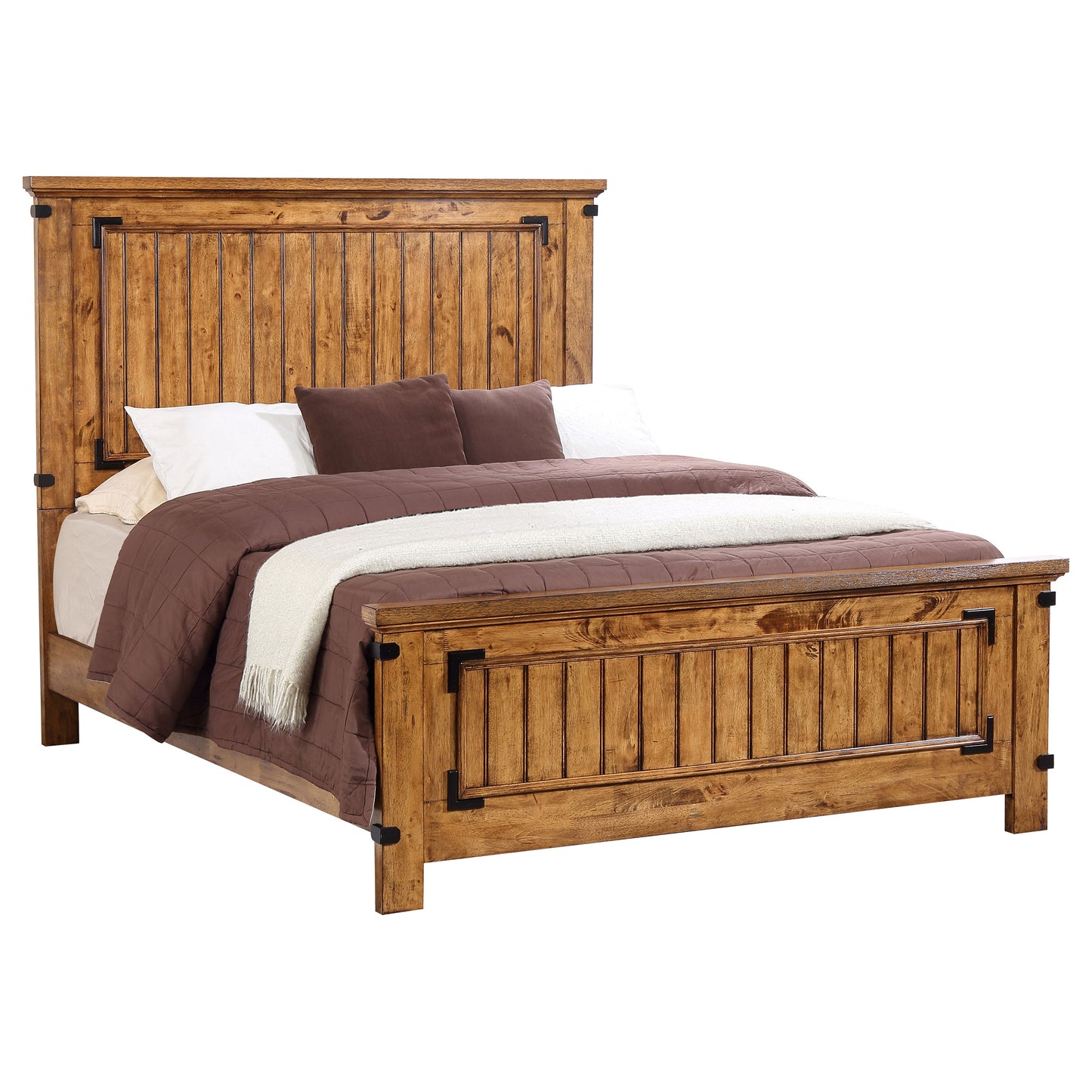 Brenner 5-piece Queen Bedroom Set Rustic Honey