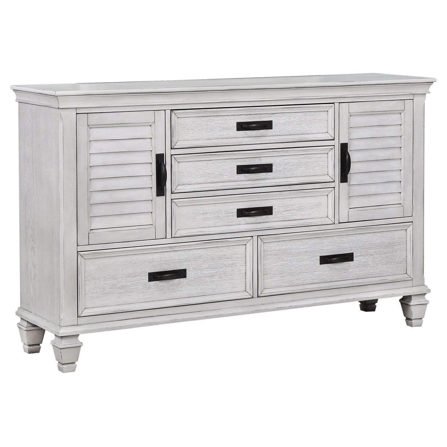 Franco 4-piece California King Bedroom Set Distressed White