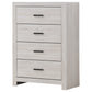 Brantford 4-drawer Bedroom Chest Coastal White