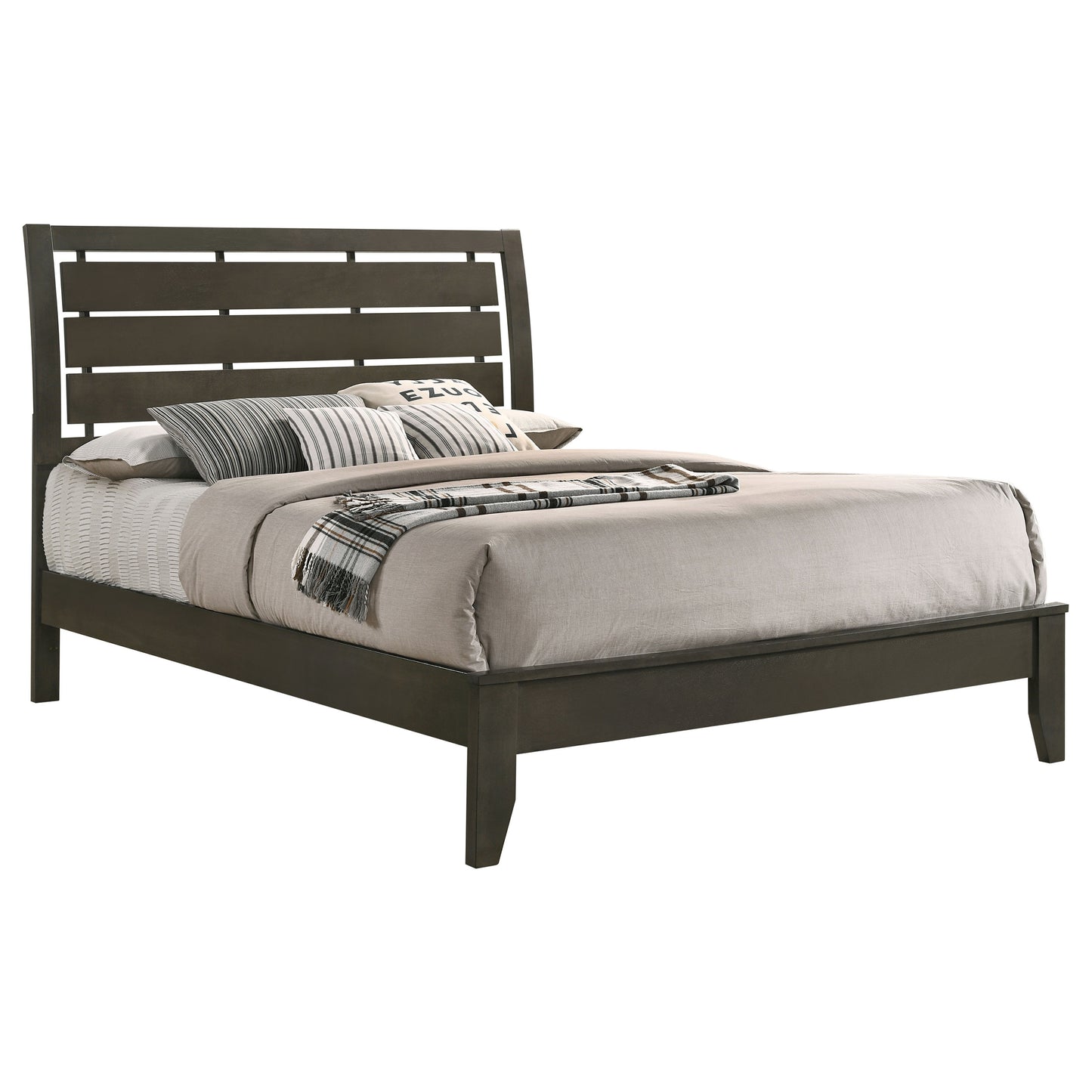 Serenity Wood Eastern King Panel Bed Mod Grey