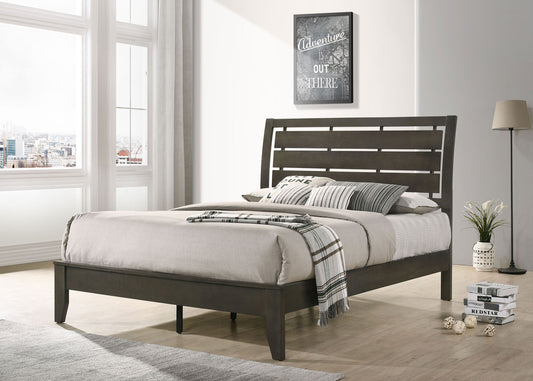 Serenity Wood Queen Panel Bed Mod Grey