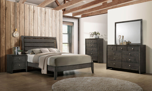 Serenity 5-piece Queen Bedroom Set Mod Grey