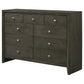 Serenity 9-drawer Dresser Mod Grey