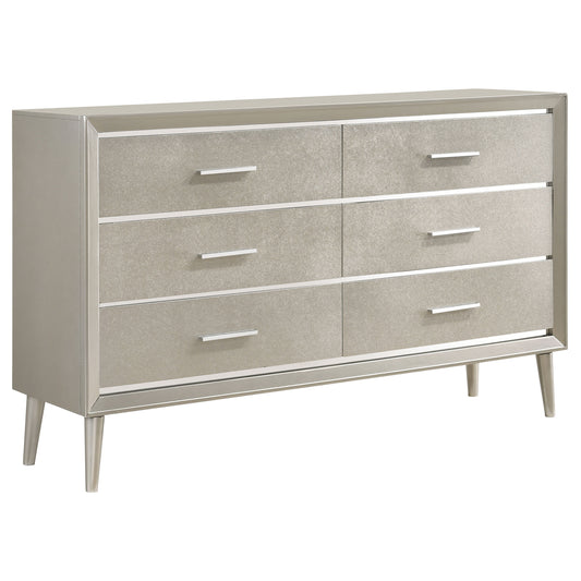 Ramon 6-drawer Dresser Metallic Sterling