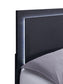 Marceline Wood Queen LED Panel Bed Black