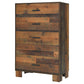 Sidney 5-drawer Bedroom Chest Rustic Pine