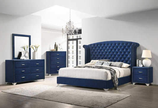 Melody 5-piece Eastern King Bedroom Set Pacific Blue