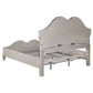 Evangeline Wood Queen LED Panel Bed Silver Oak