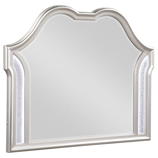 Evangeline Dresser Mirror Silver Oak