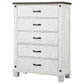 Lilith 5-drawer Bedroom Chest Distressed White