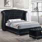 Barzini Upholstered California King Wingback Bed Black