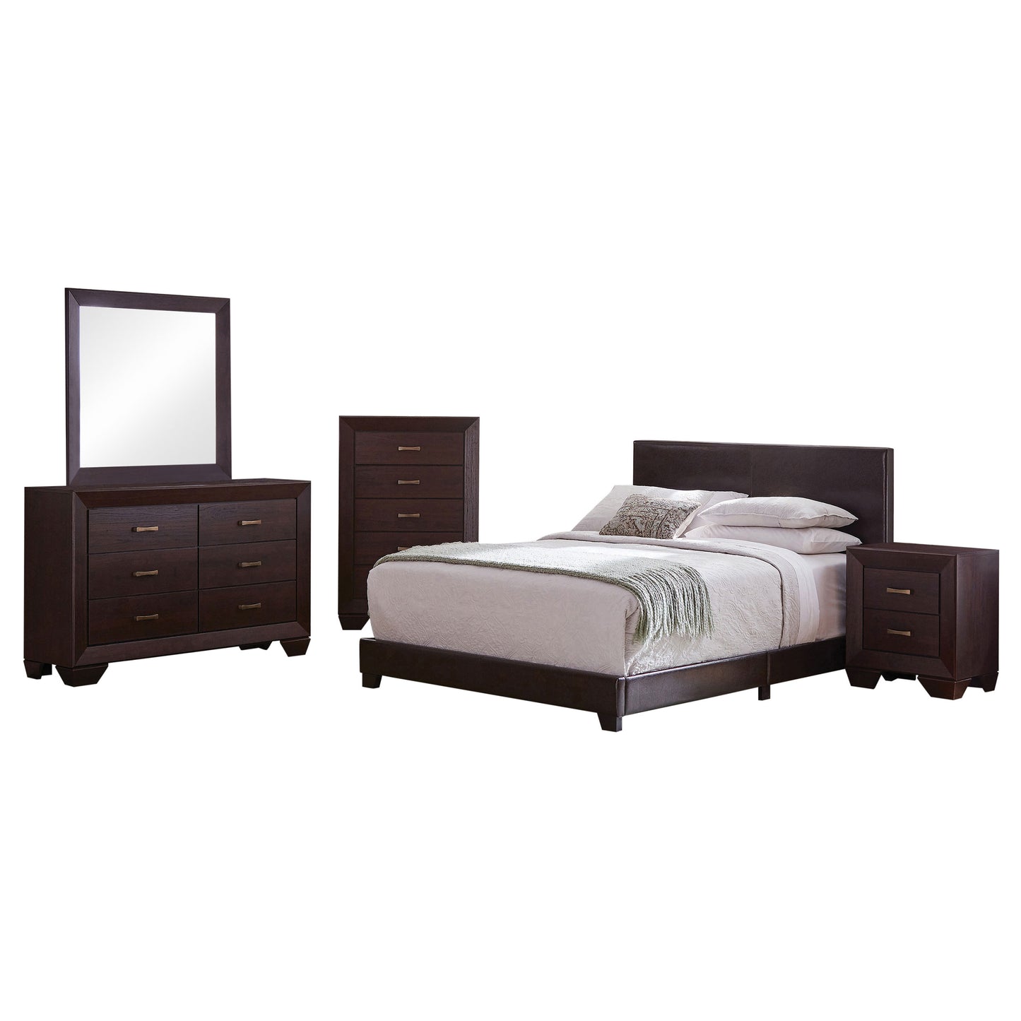 Dorian 5-piece Twin Bedroom Set Dark Cocoa