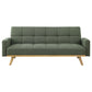 Kourtney Upholstered Tufted Convertible Sofa Bed Sage Green