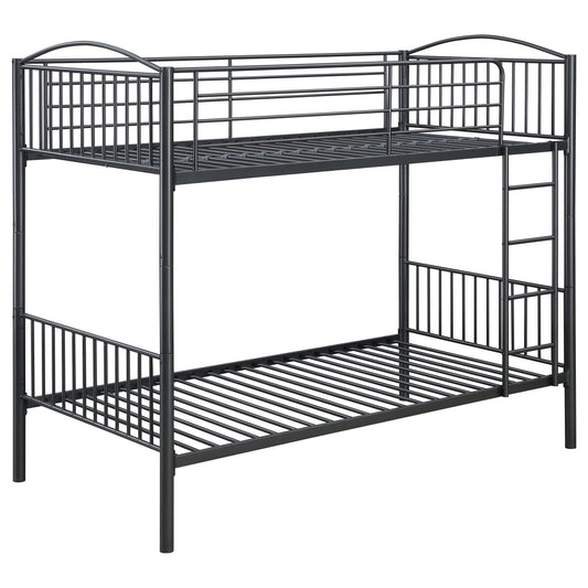 Anson Twin Over Twin Bunk Bed Gunmetal