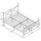 Hart Metal Full Open Frame Bed Matte Black