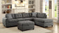 Stonenesse Upholstered Sectional Chaise Sofa Grey
